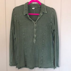 Free People olive blouse